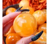 1 boule de cristal calcite orange rayée 6 à 7 cm for la décoration intérieure