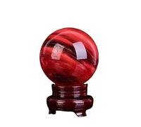 1 boule de cristal quartz sphérique en pierre fusion rouge 8 à 10 kg