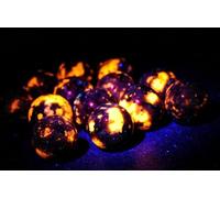 1 boule de yooperlite syénite de 16 mm qui brille sous la lumière UV naturelle riche en sodalite avec pierre précieuse de pegmatite en népheline polie - Chine