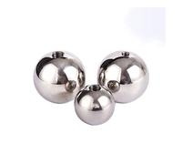 1 boule en acier inoxydable avec trou fileté M6 / M8 / M10 - Filetage intérieur - Trou borgne lisse - Pour bricolage - Dimensions : 35 mm x M10