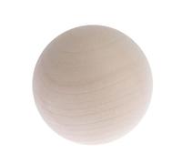 1 boule en bois de hêtre naturel massif 75 mm