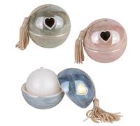 1 boule porte-bougie bonbonnière 2026 idée cadeau décoration maison mariage anniversaire élégant complément décoration (ligne iris avec trou coeur dm.7 3ass.)