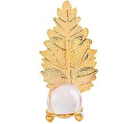 1 Boule Transparente de PC avec des Feuilles de chêne d'or supportent Nement de Table Moderne décoration de pièce maîtresse de Mariage (doré) Traitement Pratique