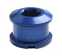 1 boulon de plateau en alliage d'aluminium 7075, vis à double disque, filetage fin, design anti-desserrage, revêtement résistant pour l'entretien des vélos de route VTT (clou à disque unique, bleu)
