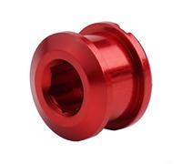 1 boulon de plateau en alliage d'aluminium 7075, vis à double disque, filetage fin, design anti-desserrage, revêtement résistant pour l'entretien des vélos de route VTT (clou à disque unique rouge)