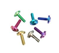 1 boulon en titane M4 M5 M6 x 10 15 20 25 30 35 40 mm, vis à tête Torx for vélo, niveau de frein, potence, pièces de vélo, fixations(Purple,M6x15)