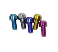 1 boulon en titane M5 M6 M8 à tête cylindrique Torx intérieure, boulons en titane colorés, vis for moteur de vélo modifié(Rainbow,M8X40)