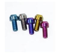 1 boulon en titane M5 M6 M8, tête de capuchon intérieure colorée, vis en titane for moteur de vélo, modification, livraison directe(Titanium colour,M6X50)