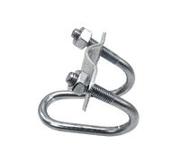 1 boulon en U galvanisé à double croix, collier de serrage for tube, vis, connecteur acier, fixation for échafaudage(M8x25x50mm)