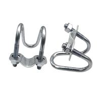 1 boulon en U galvanisé M8 20, 25, 32, 40, 50, double croix en U, collier de serrage for tube, connecteur en acier, fixation d'échafaudage, collier de serrage transversal(M8x25x40mm)