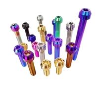 1 boulon M4 M5 M6 M8 à tête cylindrique Torx intérieure, boulons en titane colorés, vis for moteur de vélo, modification, livraison directe(Black,X 25mm)