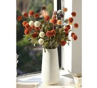 1 bouquet de 5 fleurs artificielles de pissenlit, couleurs d'automne, décoration pour le salon, la table à manger, cadeaux pour la Saint-Valentin, la remise des diplômes, la décoration d'automne 5 piè