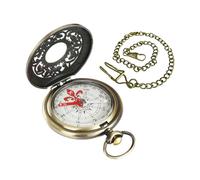 1 Boussole De Montre De Poche Et 1 Chaîne De Montre De Poche, Boussole en Métal, Boussole Vintage, Accessoires D'Extérieur, Outils De Camping