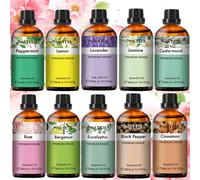1 bouteille 30 ml/1,01 fl oz Huiles essentielles premium, convient pour diffuseur d'aromathérapie, humidificateur, parfum fait maison, savon et fabrication de bougies - Lavande, Jasmin, Eucalyptus, Va