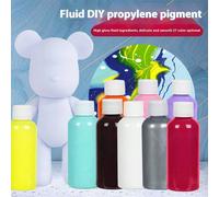 1 bouteille de 60 ml de peinture surlignante acrylique créative DIY, 6 pièces de set de matériel DIY, peinture fluide ours DIY à séchage rapide, pigments de peinture créative fluide disponibles en plu