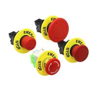 1 bouton d'arrêt d'urgence à tête champignon rouge de 22 mm XB2 LAY37, bouton d'alarme NO/NC(XB2-542 NC)