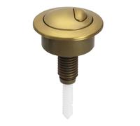 1 bouton de chasse d'eau compatible avec Twyford Optima49, tête ronde, double bouton poussoir de rechange (doré)