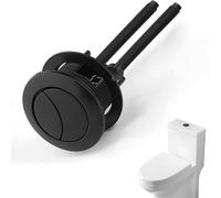 1 bouton de chasse d'eau noir, 38 mm, 48 mm, 58 mm, double valve de réservoir d'eau de toilette, bouton de toilette à tête ronde pour maison, salle de bain, hôtel (convient aux trous de 38 mm-45 mm)