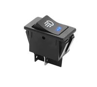 1 bouton de commande de commutateur 2 vitesses 4 broches 12 V 35 A, feu de brouillard de voiture avec interrupteur de bateau à LED, matériau PC noir(Blue)