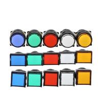 1 bouton LA16 autobloquant, réinitialisation miniature, cercle carré, alimentation 16 mm, contact argenté, bouton-poussoir sans lumière(White No Light,SELF LOCK_1NO1NC_SQUARE)