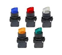 1 bouton lumineux XB5 à 2 vitesses, tension 12v24V, autobloquant, normalement fermé, avec lumière, 22 mm(24V_1NO_RED)
