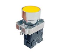 1 bouton plat momentané à réinitialisation automatique 1 interrupteur à bouton-poussoir à tête plate N/O(XB2-BA51)