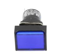 1 bouton poussoir momentané rectangulaire de 16 mm, 5 broches, 12 V(Blue)