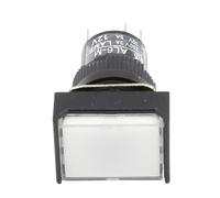 1 bouton poussoir momentané rectangulaire de 16 mm, 5 broches, 12 V(White)