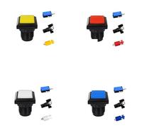 1 bouton poussoir rond for jeux vidéo, 5 couleurs, LED 12 V, 33 x 33 mm, convexité(LED-White)
