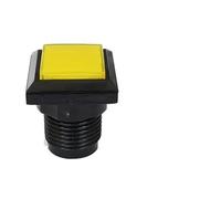 1 bouton poussoir rond for jeux vidéo, 5 couleurs, LED 12 V, 33 x 33 mm, convexité(No LED-Yellow)