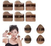 1 Box of 6PCS Guo Xiao Niu Makeup Puff, Guo Xiao Niu Cushion Foundation Puff, Chocolate Color Quick Makeup, For Natural And Easy Makeup Soft Long-Lasting (2PCS)