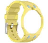 1 bracelet de montre en silicone de rechange pour montres Audemars Piguet AP Royal Oak - Étanche - Protection contre les chutes - Jaune
