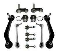 1 bras de suspension 10 pièces : bras de suspension, bras de guidage, bras de guidage, joint à rotule, tige de couplage essieu arrière gauche et droite.