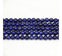 1 brin de perles en lapis-lazuli en pierre naturelle, 4/6/8/10/12 mm, perles d'espacement en vrac pour la fabrication de bijoux, découvertes, bricolage, bracelet, collier, utile et attrayant