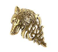 1 broche dorée en forme de broche pour femme, pour Noël, mariage, robe, écharpe, châle, 6 x 3 cm