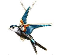 1 broche en émail coloré avec pendentif en forme d'hirondelle 3D pour breloque oiseau pour femme Color2 Pratique et attrayant