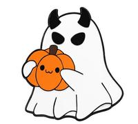 1. Broche fantaisie en alliage de citrouille pour Halloween, pour fêtes, costumes, décorations, spectres de dessin animé, taille unique, Comme décrit