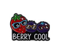 1. Broche fantaisie en forme de chaton en forme de chaton en alliage léger - Cadeau d'amitié unique - Broche en forme de chaton fraise, taille unique, Comme décrit