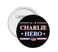 1 broche ronde en hommage au héros Charlie Kirk (1993-2025)