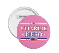 1 broche ronde en hommage au héros Charlie Kirk (1993-2025)