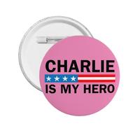 1 broche ronde en hommage au héros Charlie Kirk (1993-2025)