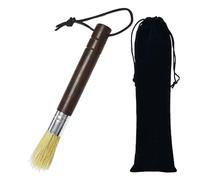 1 brosse à café, 1 sac de rangement, poignée de brosse à café, brosse à café, brosse pour accessoires barista, brosse en ébène, brosse à poudre de café