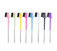 1 brosse à cheveux sur les côtés, outil de toilettage pour cheveux humides, secs, longs, épais, bouclés, démêlants, nœuds, ABS, durable, léger, facile à nettoyer, pointes métalliques pour barbier