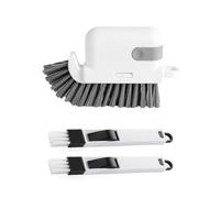 1 Brosse De Nettoyage 3 En 1, 2 Brosses Pour Crevasses, Brosse De Nettoyage Multifonctionnelle, Brosse Pour Crevasses De Fenêtre, Brosse De Nettoyage Pour Rainures, Brosse De Nettoyage Portable.