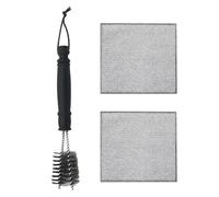 1 Brosse Métallique, 2 Toiles Métalliques, Brosse De Nettoyage Double Face En Forme De Y, Brosse Métallique À Manche, Brosse De Nettoyage Pour Gril, Brosse Multifonctionnelle.