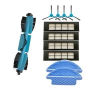 1 brosse principale, 4 filtres HEPA et 4 brosses latérales et 2 chiffons de serpillère compatibles avec les pièces d'aspirateur Conga 3090