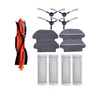 1 brosse principale, 4 filtres HEPA et 4 brosses latérales et 4 chiffons de serpillère compatibles avec les pièces d'aspirateur Xiaomi STYJ02YM Conga 3490