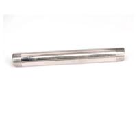 1" BSP Equal Male Thread Length 200mm 304 Stainless Steel Long Straight Pipe Fitting Connector Adapter
