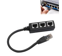 1 câble adaptateur RJ45 répartiteur Ethernet 1 mâle vers 3 femelles RJ45, répartiteur réseau LAN 1 vers 3 pour câble Super Cat5 Cat5e Cat6 Cat7, compatible avec ADSL, concentrateur, commutateur