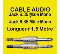 Stagg Music Câble instrument SGC1,5 - Jack 6,35 mm mono - 1,5 m